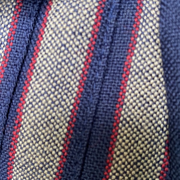 Vintage Navy Skirt with Pleated Plaid (authentic - bought in Scotland) - Picture 5 of 8